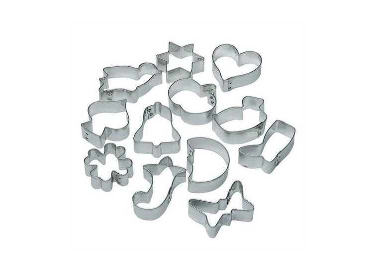 Set de12 emporte pi&egrave;ces en fer blanc LARES