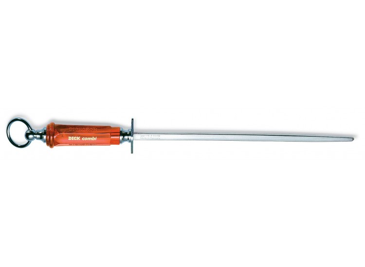 Fusil &agrave; aiguiser carr&eacute; DICK COMBI 2 faces taille saphir+ 2 polie DICK 30cm