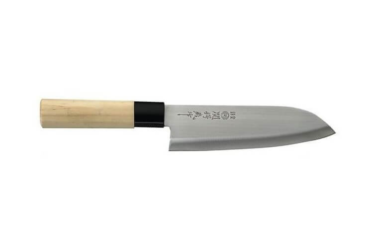 Couteau japonais Santoku Tsubazo lame 17cm