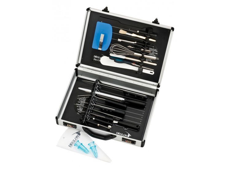 Malette 33 ustensiles et couteaux Deglon Campus Cuisine + 2 plateaux FIXCLASS