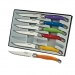 Coffret de 6 couteaux LAGUIOLE lames acier inox manche colorés