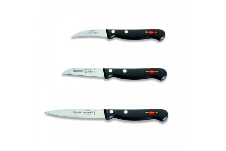 Coffret de 3 couteaux de cuisine pro DICK SUPERIOR éplucheur+légumes+universel