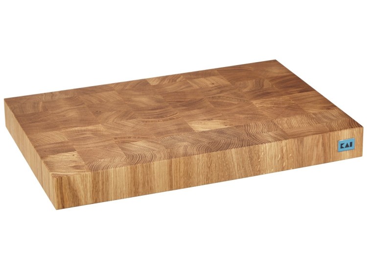 Planche &agrave; hacher KAI en ch&ecirc;ne 39x26cm pieds antid&eacute;rapants