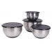 Set de 4 raviers avec couvercle BergHOFF Geminis acier inox + base antiglisse
