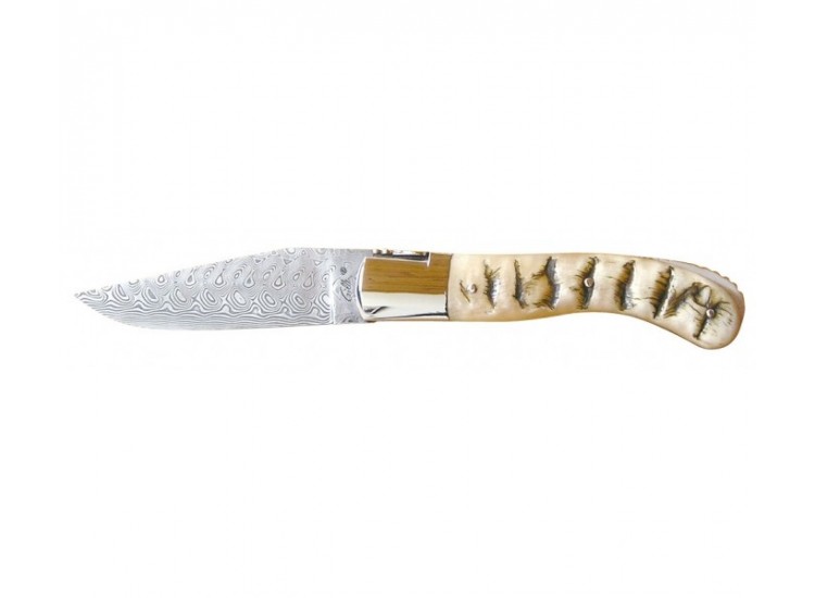 Couteau Laguiole GILLES, manche 13 cm corne de b&eacute;lier