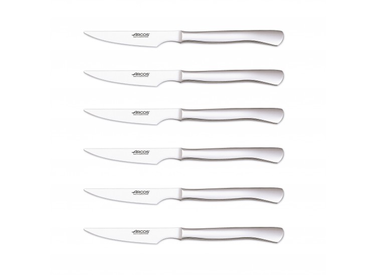 Coffret de 6 couteaux &agrave; steak Arcos acier inox monobloc