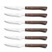 Set de 6 couteaux à steak manches en bois Arcos lames acier inox microdentées