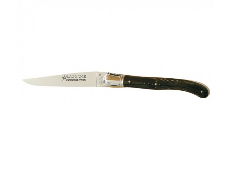 Couteau Laguiole GILLES, manche 12 cm pointe de corne noire