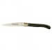 Couteau Laguiole GILLES, manche 12 cm pointe de corne noire