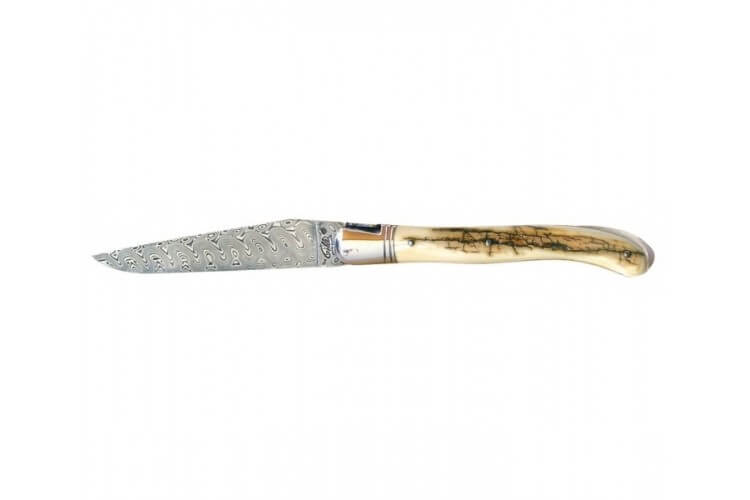 Couteau Laguiole GILLES, manche 12 cm ivoire de mammouth fossilisé