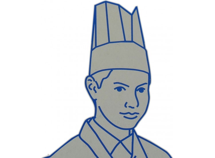 Lot de 10 toques de chef en papier taille r&eacute;glable 23.5cm