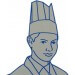 Lot de 10 toques de chef en papier taille réglable 23.5cm