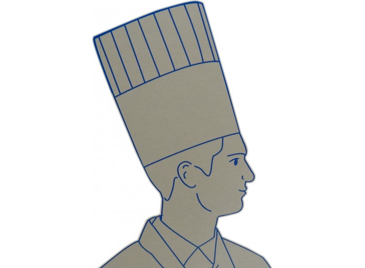 Lot de 10 toques de chef en papier taille r&eacute;glable 26.5cm