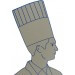 Lot de 10 toques de chef en papier taille réglable 26.5cm