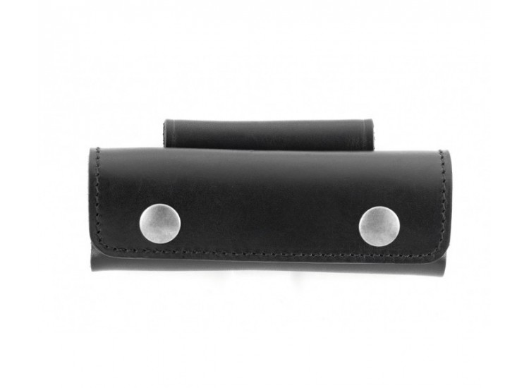 Etui MAX CAPDEBARTHES 9712 en cuir noir pour couteaux avec manche jusqu'&agrave; 13cm