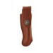 Etui MAX CAPDEBARTHES 37812 en cuir marron pour couteaux laguiole avec manche de 12cm