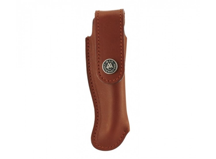 Etui MAX CAPDEBARTHES P&eacute;rou 37813 en cuir marron pour couteaux laguiole avec manche de 13cm