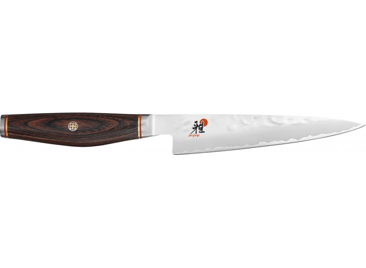 Couteau &agrave; l&eacute;gumes japonais Miyabi 6000MCT lame martel&eacute;e 13cm + manche en Pakka