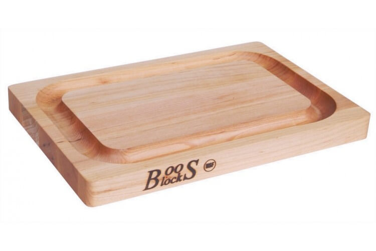 Planche à découper Boos Blocks double-face avec rigole en bois d'érable 31x20cm