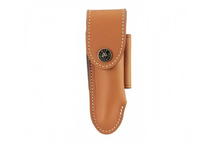 Etui MAX CAPDEBARTHES Alezan 27612 en cuir marron pour couteaux laguiole avec manche de 12cm