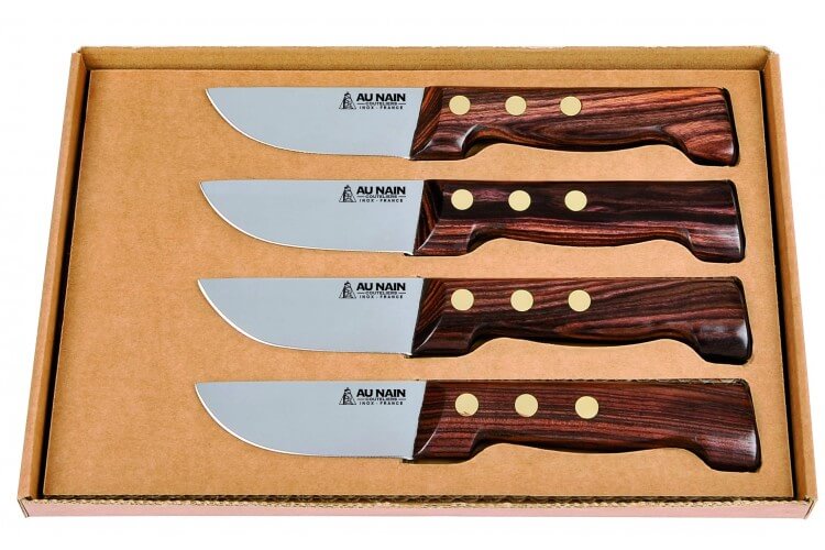 Coffret de 4 couteaux à steak le P'tit Boucher Au Nain fabrication française