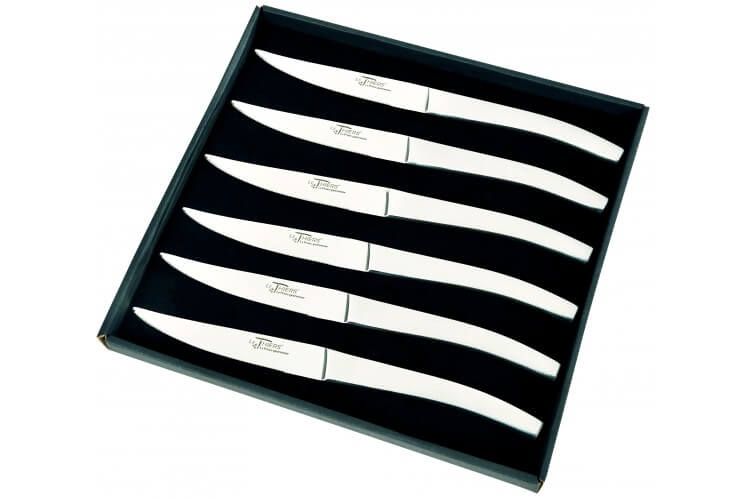 Coffret de 6 couteaux de table Thiers Au Nain tout inox