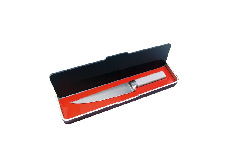 Couteau de cuisine Evercut sans aff&ucirc;tage 20cm manche blanc