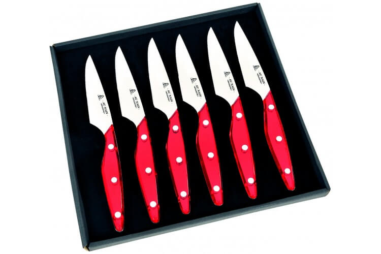 Coffret de 6 couteaux Brasserie Au Nain rouge fabrication française
