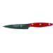 Couteau d'office lame teflon 11cm manche Micarta rouge M&G