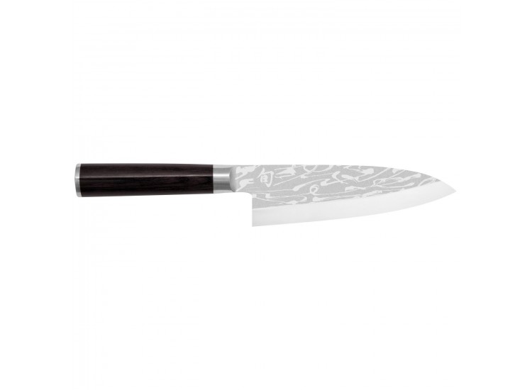 Couteau Deba japonis KAI Shun Pro Sho tranchant asym&eacute;trique 16.5cm