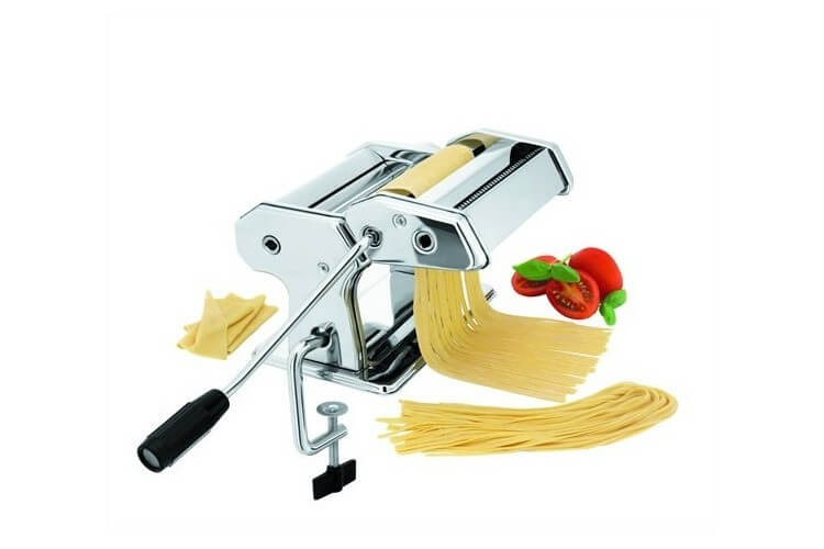 Machine à pâtes ergonomique et manuelle en inox - 9 positions