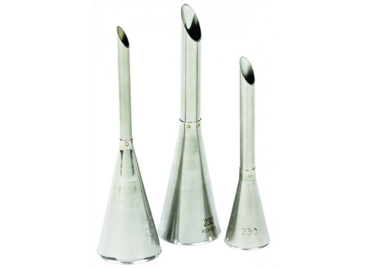 Set de 3 douilles inox pour remplir les choux - &Oslash; 4, 6 et 8