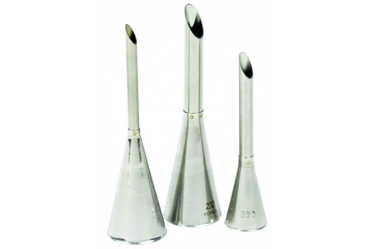 Set de 3 douilles inox pour remplir les choux - Ø 4, 6 et 8