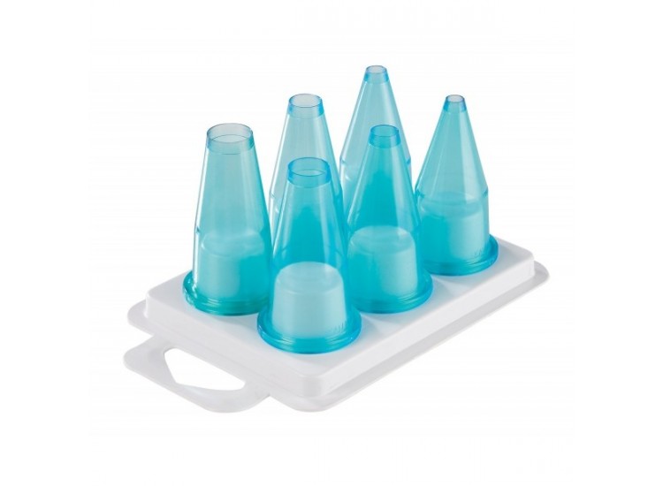 Assortiment de 6 douilles unies polycarbonate bleu