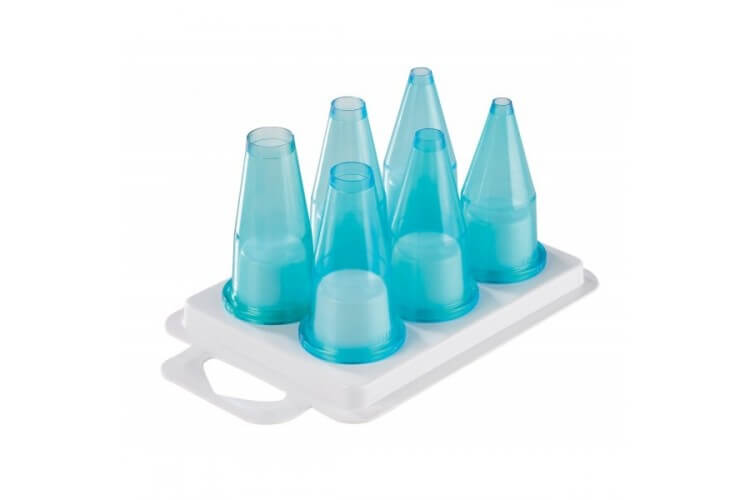 Assortiment de 6 douilles unies polycarbonate bleu