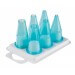 Assortiment de 6 douilles unies polycarbonate bleu
