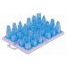 Assortiment de 24 douilles pour pâtisserie/cuisine polycarbonate bleu
