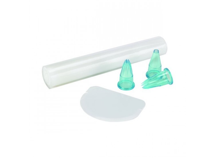 Kit de p&acirc;tisserie 10 poches + 3 douilles + corne &agrave; ramasser