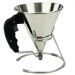 Mini entonnoir à piston De Buyer en inox 0.8L + support