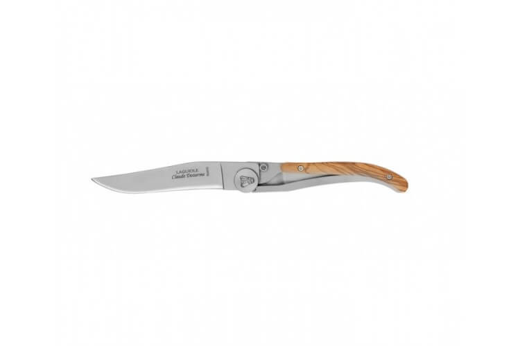 Couteau Laguiole C. Dozorme Lame inox manche olivier 11cm à cran intérieur