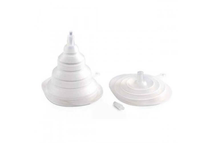 Entonnoir pliable transparent SILIKOMART + bouchon