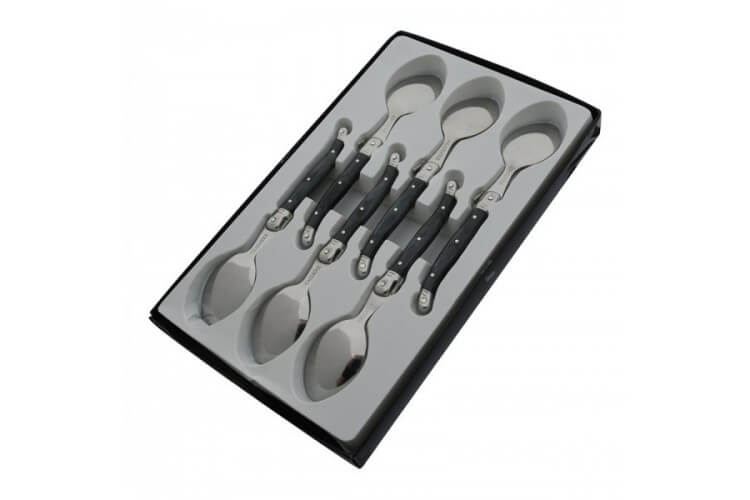 Coffret 6 cuillères à dessert Laguiole Postiche Gris