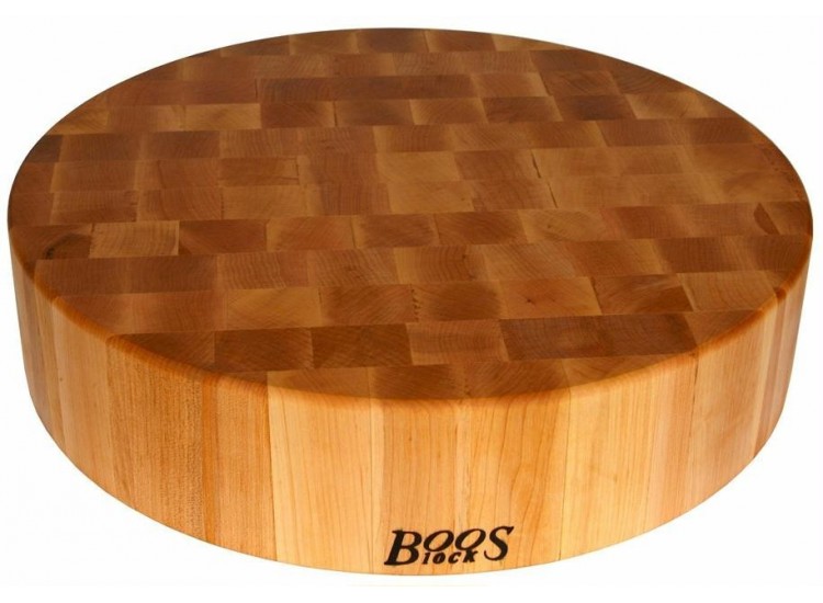 Planche &agrave; d&eacute;couper ronde et &eacute;paisse Boos Blocks Gourmet bois d'&eacute;rable
