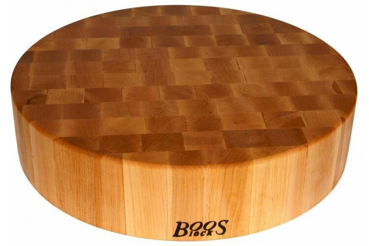 Planche à découper ronde et épaisse Boos Blocks Gourmet bois d'érable