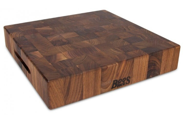 Planche à découper Boos Blocks Gourmet en noyer noir 38x38x7.5cm