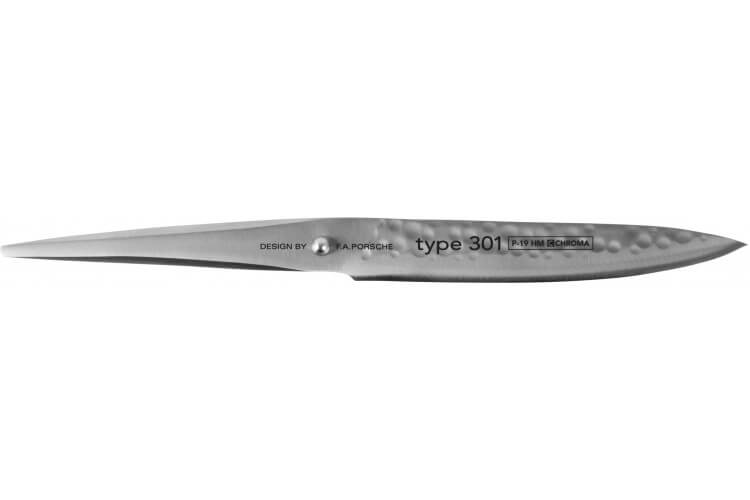 Couteau d'office Chroma Type 301 Design by F.A. Porsche martelé 12cm