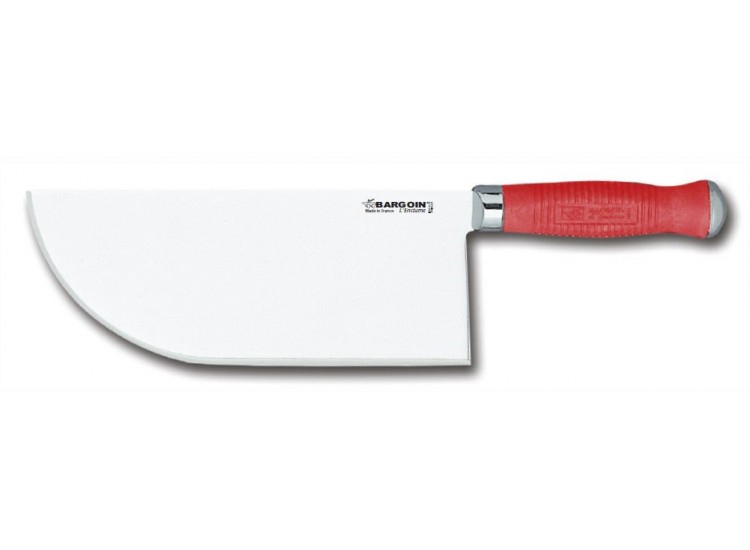 Feuille de boucher Bargoin rouge acier inox dos droit 26cm 0.7 Kg 