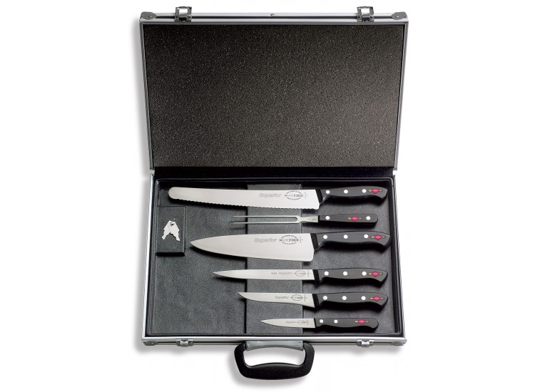 Mallette de chef magn&eacute;tique DICK SUPERIOR 5 couteaux + 1 fourchette