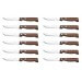 Coffret de 12 Couteaux à steak Arcos lame 11cm acier NITRUM® manche en bois