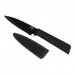 Couteau d'office dentelé Kuhn Rikon Colori lame 9.5cm anti-adhésive noire + étui